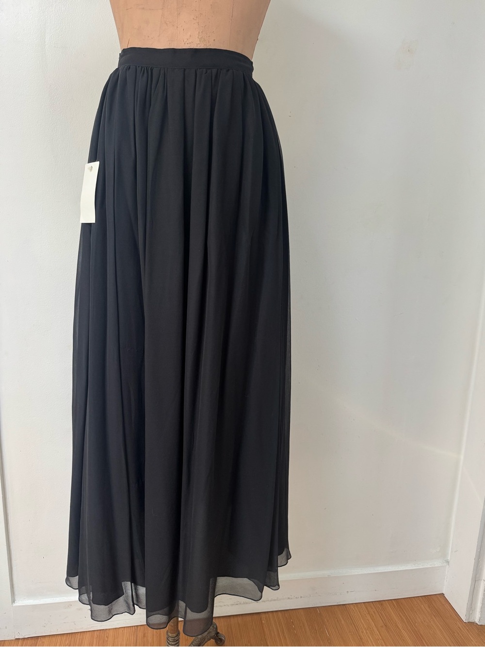 SILK black maxi skirt size XS